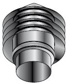 rookgasafvoerkap Isoleco DP 25 dubbelwandig 80 inox